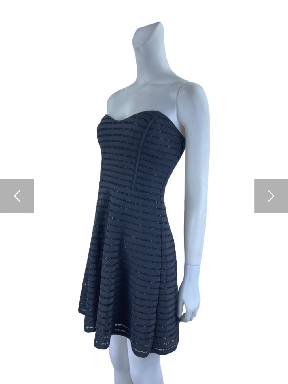 Strapless Navy Dress